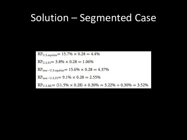 Solution – Segmented Case