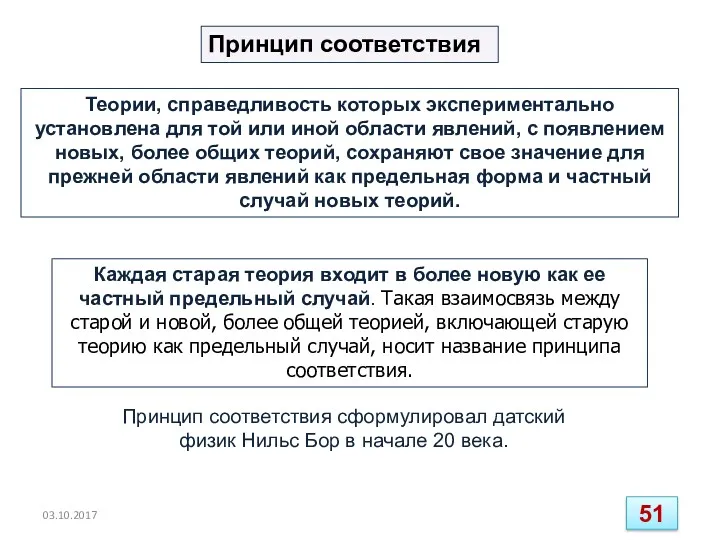 Принцип соответствия сформулировал датский физик Нильс Бор в начале 20