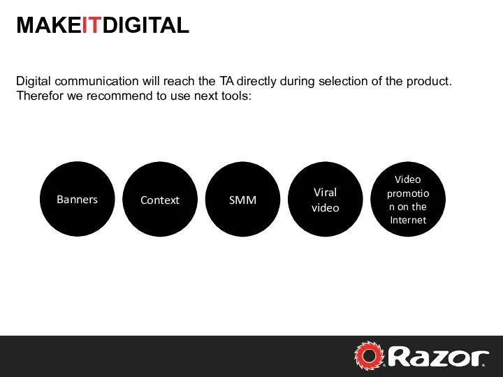 MAKEITDIGITAL Digital communication will reach the TA directly during selection