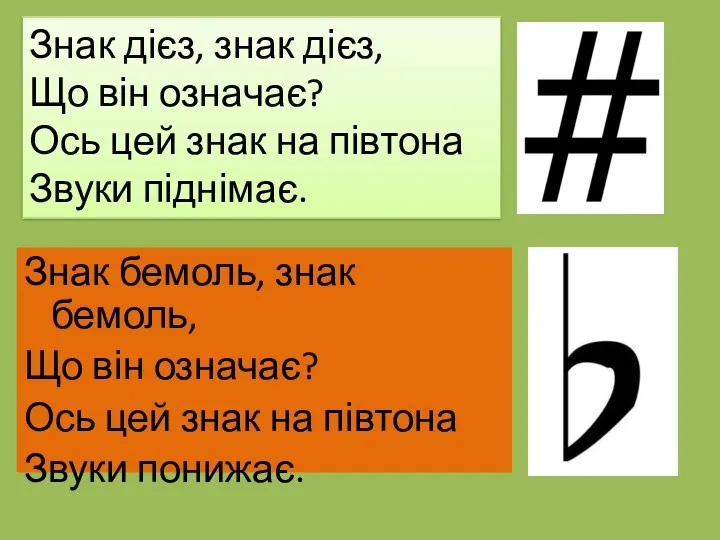 Знак дієз, знак дієз, Що він означає? Ось цей знак