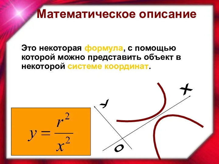 Это некоторая формула, с помощью которой можно представить объект в