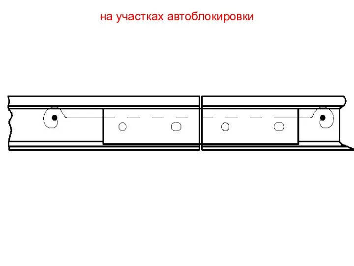 на участках автоблокировки