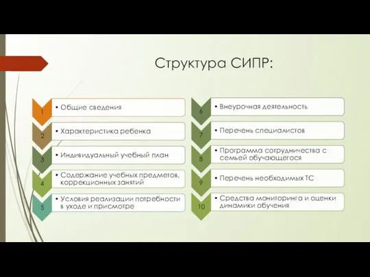 Структура СИПР: