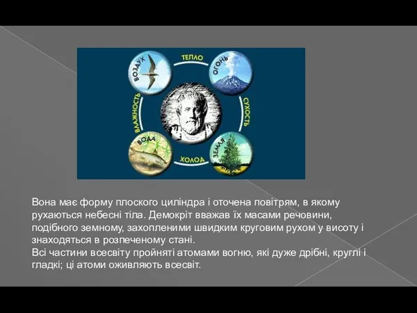 Вона має форму плоского циліндра і оточена повітрям, в якому