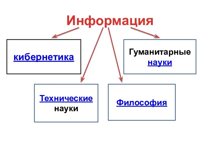 Информация кибернетика Гуманитарные науки Технические науки Философия