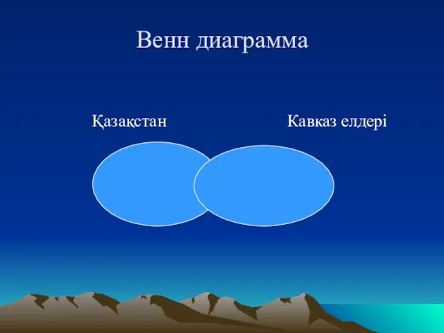 Венн диаграмма Қазақстан Кавказ елдері