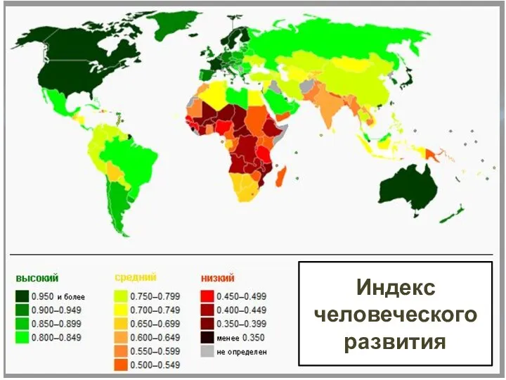 ВВП на душу населения. Продолжительность жизни. Уровень образования. Индекс человеческого развития (ИЧР) Индекс человеческого развития