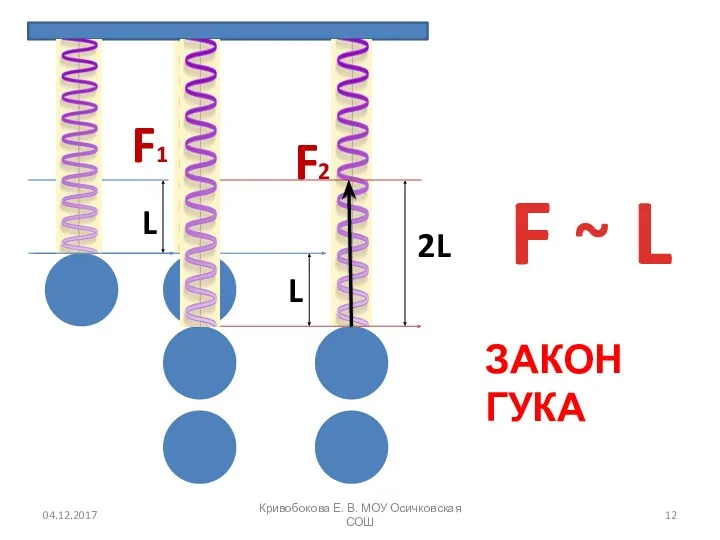 L L 2L F1 F2 F ~ L ЗАКОН ГУКА