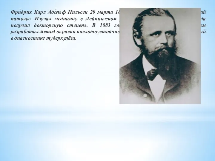 Фри́дрих Карл Адо́льф Нильсен 29 марта 1854 — 11 апреля