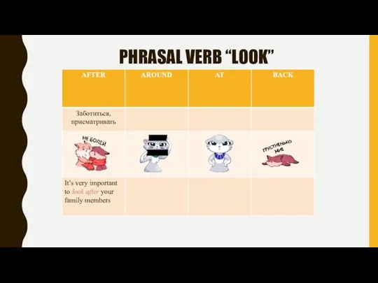 PHRASAL VERB “LOOK”