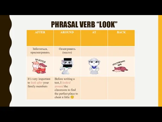 PHRASAL VERB “LOOK”