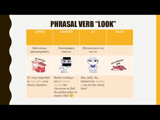 PHRASAL VERB “LOOK”