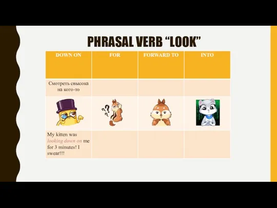 PHRASAL VERB “LOOK”