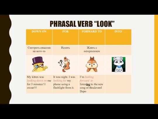 PHRASAL VERB “LOOK”