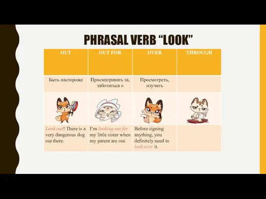 PHRASAL VERB “LOOK”