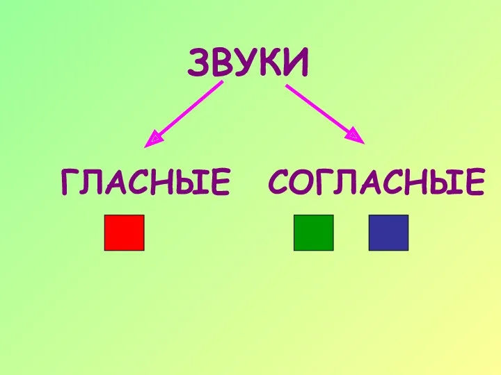 ЗВУКИ ГЛАСНЫЕ СОГЛАСНЫЕ