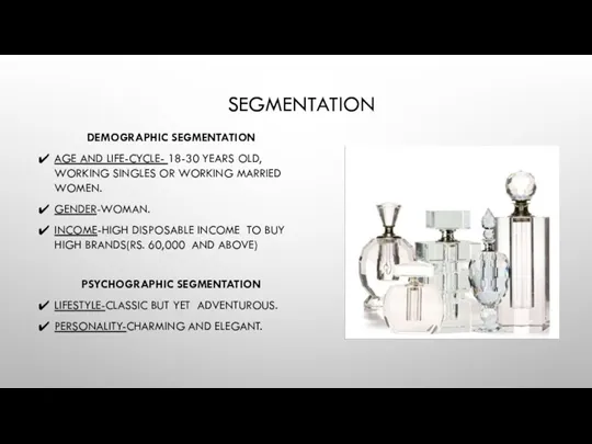 SEGMENTATION DEMOGRAPHIC SEGMENTATION AGE AND LIFE-CYCLE- 18-30 YEARS OLD, WORKING SINGLES OR WORKING