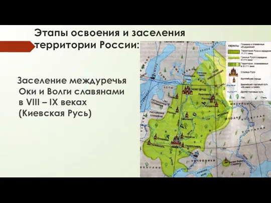 Заселение междуречья Оки и Волги славянами в VIII – IX веках (Киевская Русь)