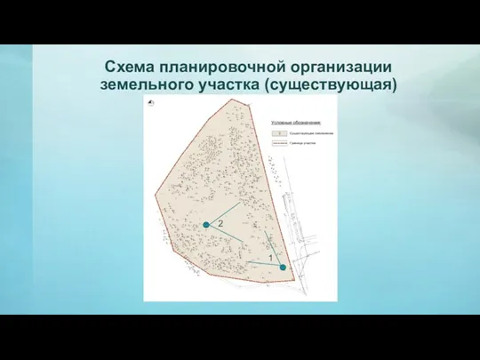 Схема планировочной организации земельного участка (существующая) 1 2