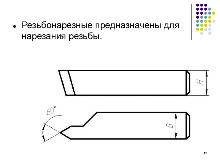 Резьбонарезные предназначены для нарезания резьбы.