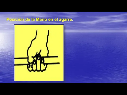 Posición de la Mano en el agarre.