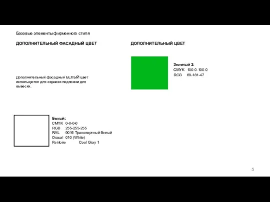 Дополнительный фасадный БЕЛЫЙ цвет используется для окраски подложки для вывески.