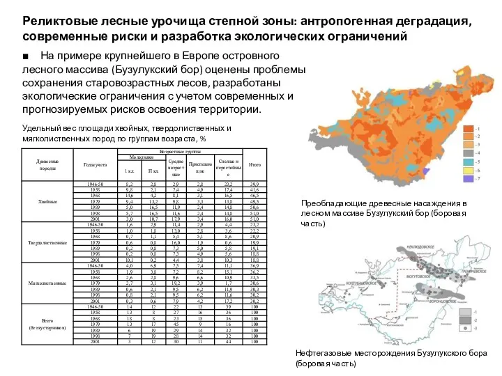 Реликтовые лесные урочища степной зоны: антропогенная деградация, современные риски и разработка экологических ограничений