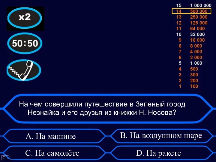 На чем совершили путешествие в Зеленый город Незнайка и его