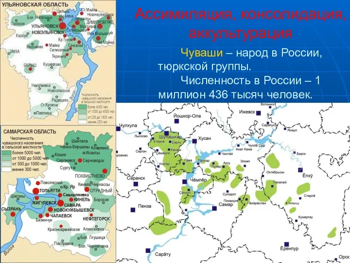 Ассимиляция, консолидация, аккультурация Чуваши – народ в России, тюркской группы.