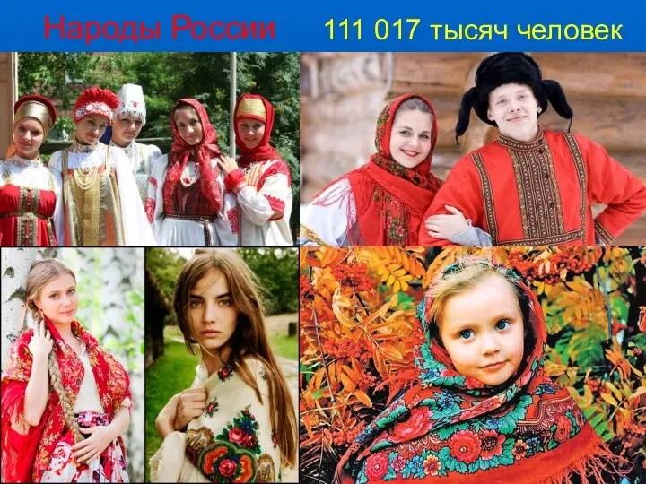 Народы России 111 017 тысяч человек