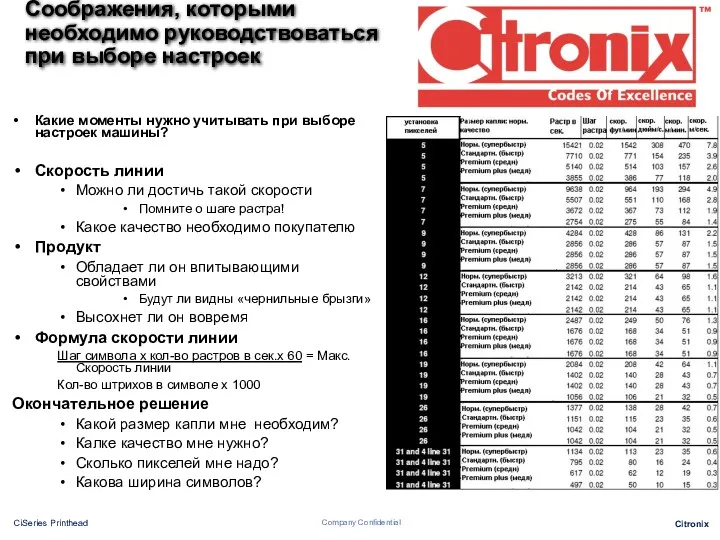 Соображения, которыми необходимо руководствоваться при выборе настроек Какие моменты нужно учитывать при выборе