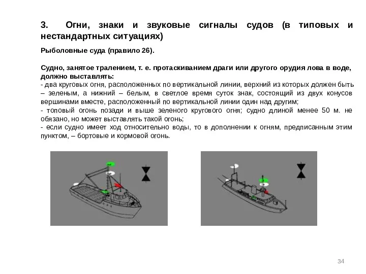 3. Огни, знаки и звуковые сигналы судов (в типовых и