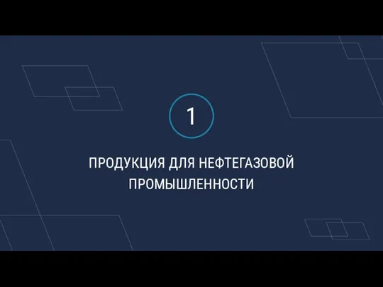 ПРОДУКЦИЯ ДЛЯ НЕФТЕГАЗОВОЙ ПРОМЫШЛЕННОСТИ 1