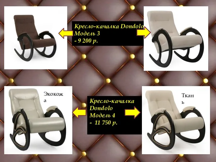 Кресло-качалка Dondolo Модель 3 - 9 200 р. Кресло-качалка Dondolo