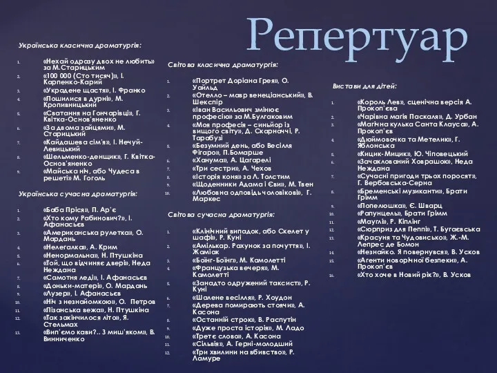 Українська класична драматургія: «Нехай одразу двох не любить» за М.Старицьким