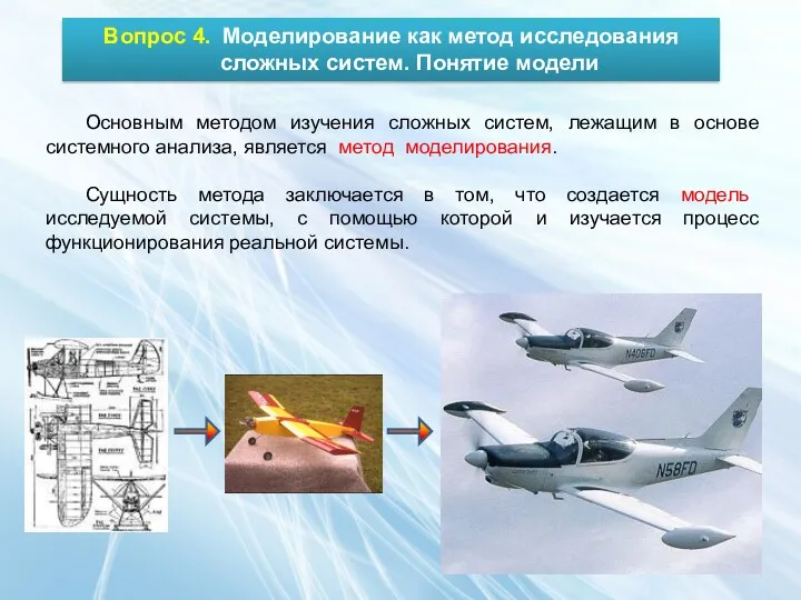 Вопрос 4. Моделирование как метод исследования сложных систем. Понятие модели