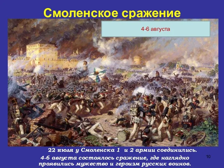 Смоленское сражение 22 июля у Смоленска 1 и 2 армии