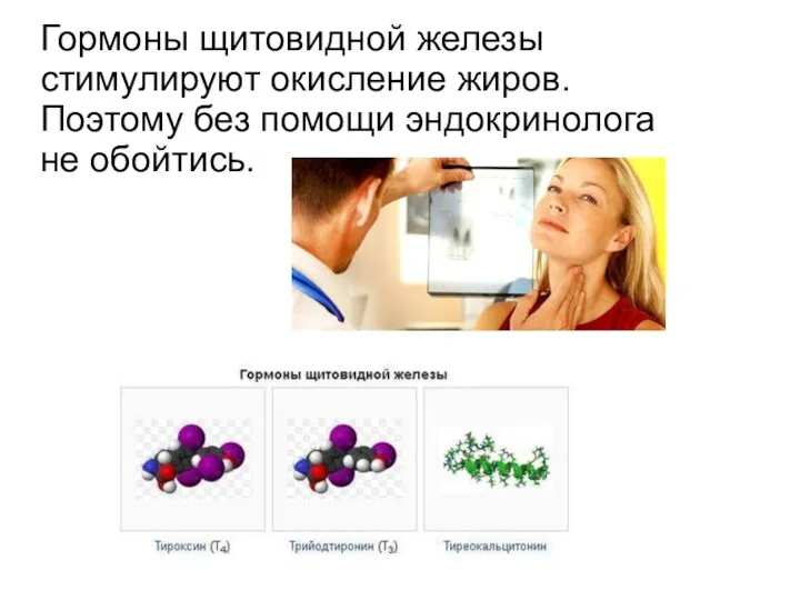 Гормоны щитовидной железы стимулируют окисление жиров. Поэтому без помощи эндокринолога не обойтись.