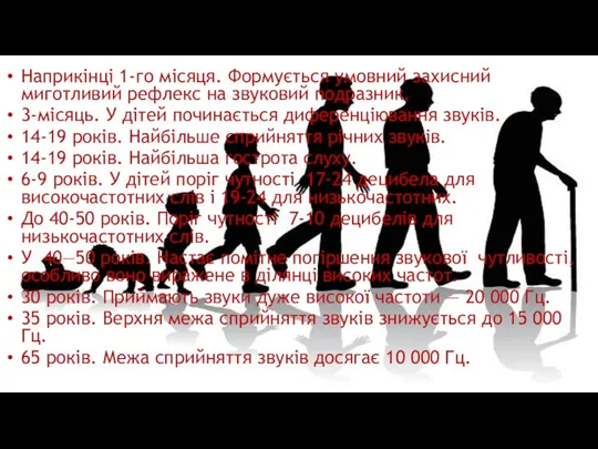 Наприкінці 1-го місяця. Формується умовний захисний миготливий рефлекс на звуковий