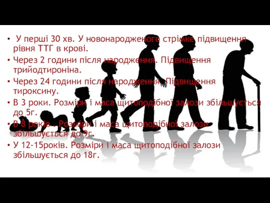 У перші 30 хв. У новонародженого стрімке підвищення рівня ТТГ