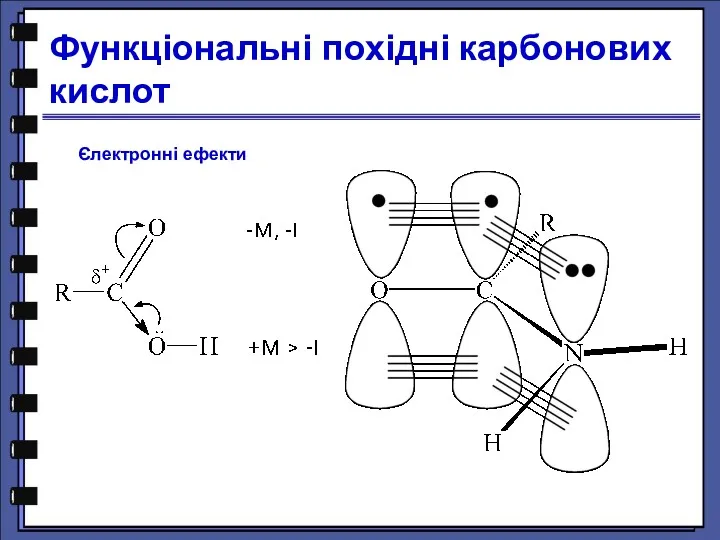 Функціональні похідні карбонових кислот Єлектронні ефекти