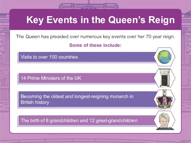 Key Events in the Queen’s Reign The Queen has presided