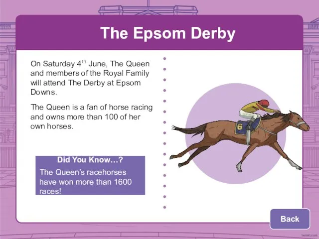 The Epsom Derby On Saturday 4th June, The Queen and