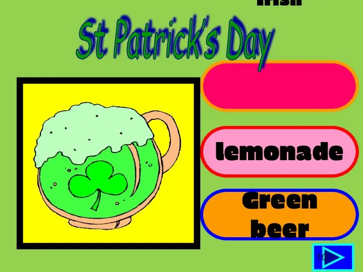 Irish guinness lemonade Green beer 10 St Patrick’s Day