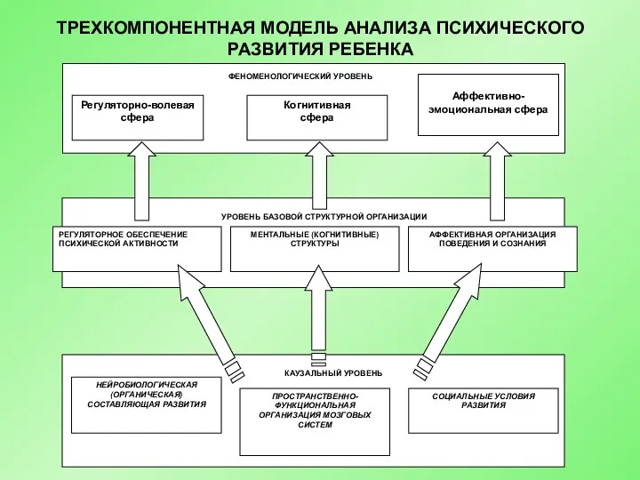 ТРЕХКОМПОНЕНТНАЯ МОДЕЛЬ АНАЛИЗА ПСИХИЧЕСКОГО РАЗВИТИЯ РЕБЕНКА