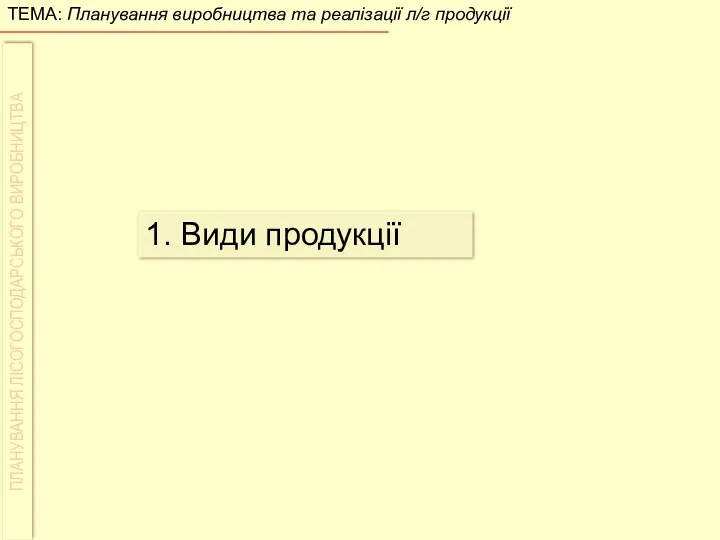 1. Види продукції