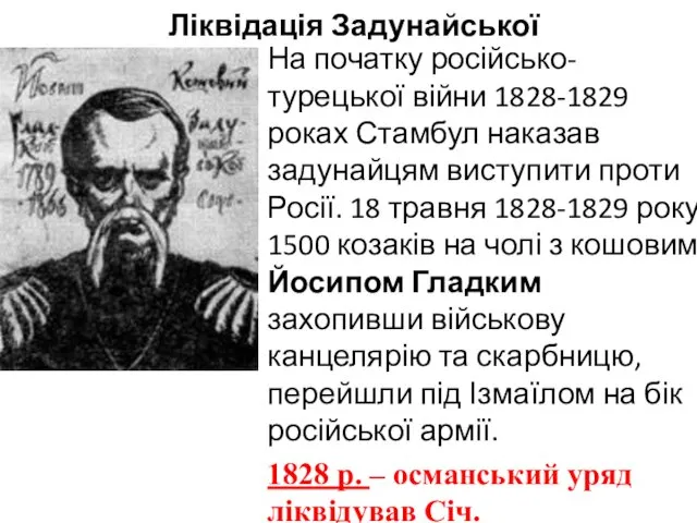 На початку російсько-турецької війни 1828-1829 роках Стамбул наказав задунайцям виступити