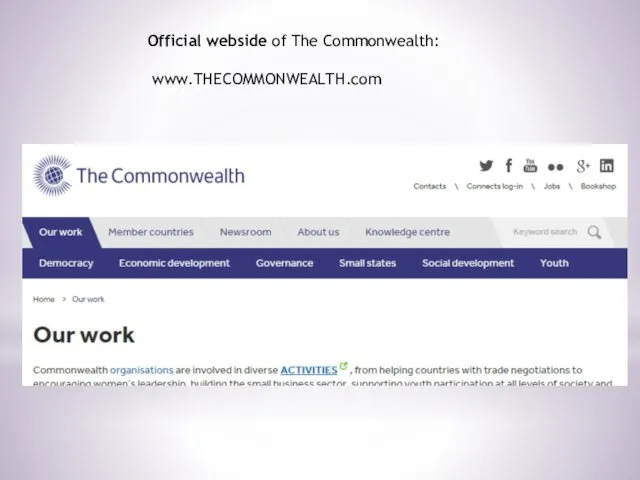 Official webside of The Commonwealth: www.THECOMMONWEALTH.com