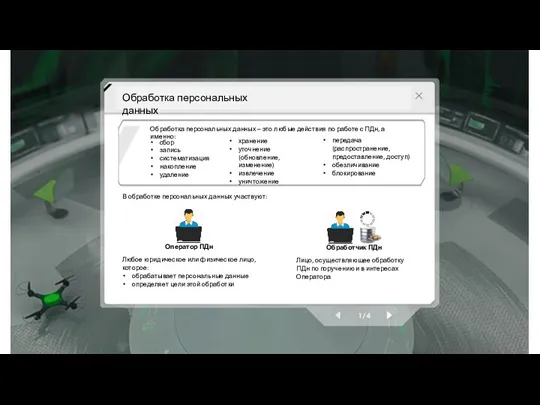 Обработка персональных данных Обработка персональных данных – это любые действия