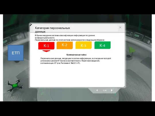 Категории персональных данных К-1 К-2 К-3 К-4 В Банке внедрена